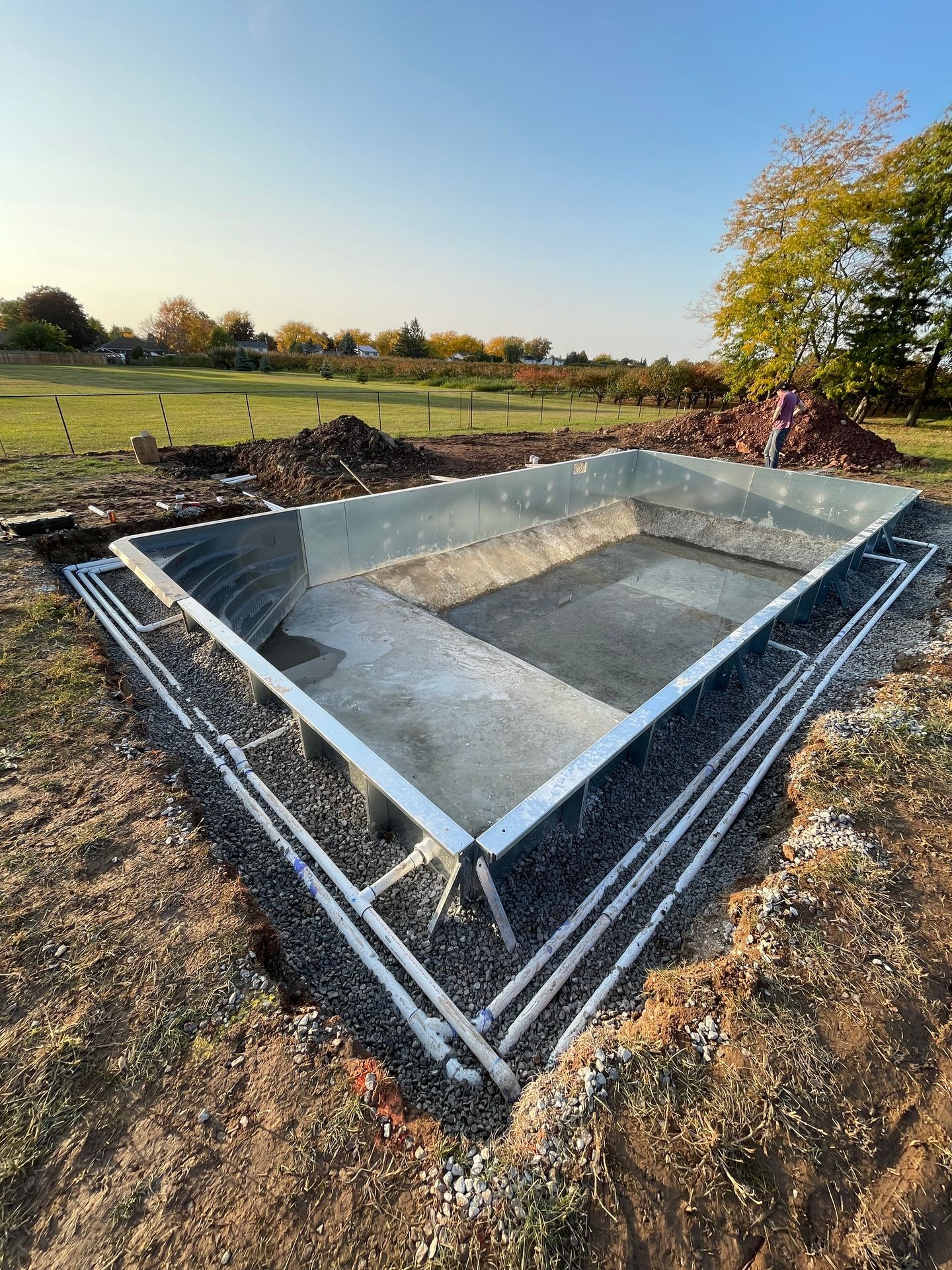 Steel Walls in ground for pool build